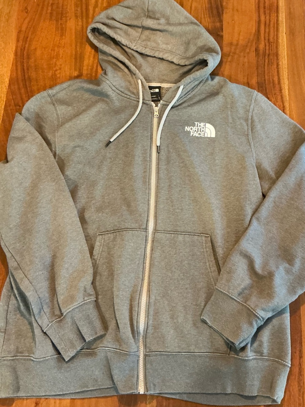 The North Face Gray Full-Zip Hooded Sweatshirt Jacket